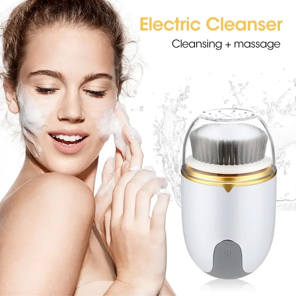 3 In 1 Electric Facial Cleansing Brush Device Exfoliator Cleaner