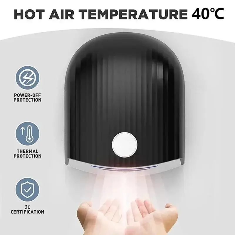 Fully Automatic Hot And Cold High-Speed Air Wall-Mounted Sensor Hand Dryer