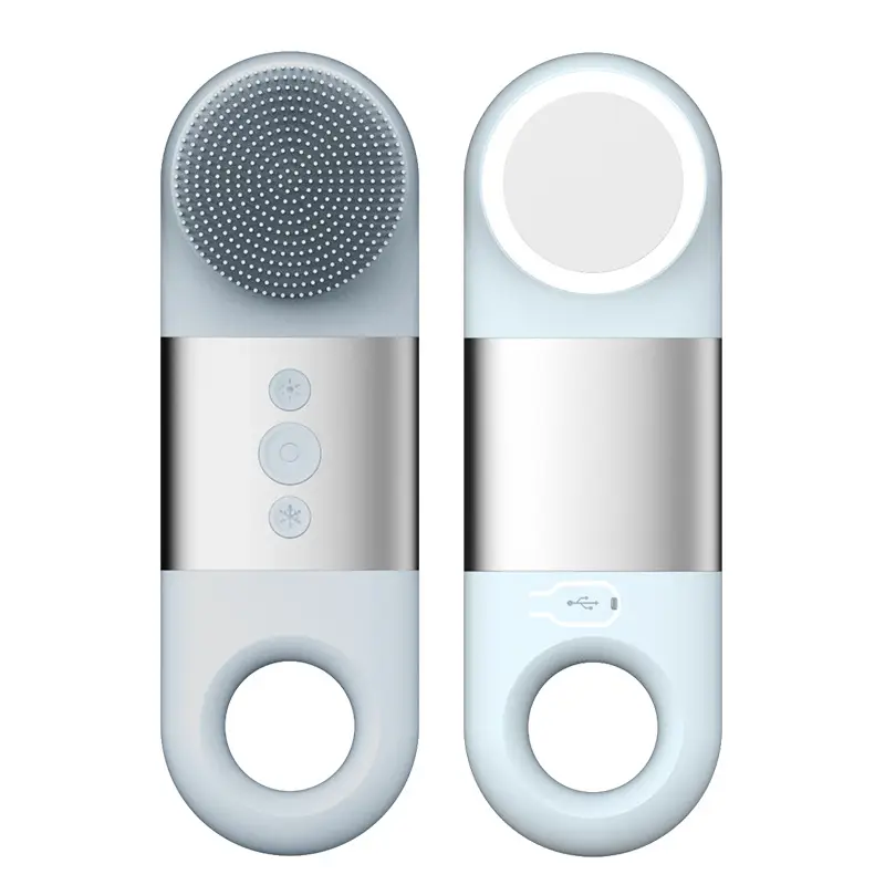 Silicone Electric Cleanser Face Washer Skin Face Makeup Remover Hot And Cold Compress