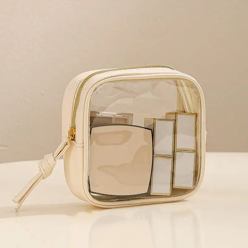 PVC Transparent Makeup And Toilet Bag Multi Purpose Travel Bag Portable Dustproof Storage Transparent Storage Bag