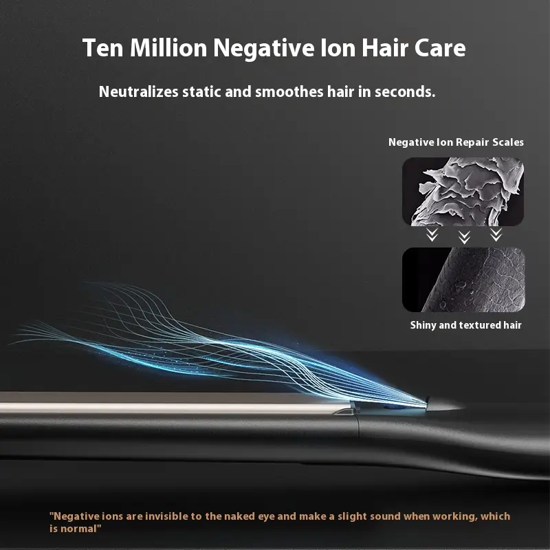 Hair Straightener And Curler With Negative Ions For Rapid Heating