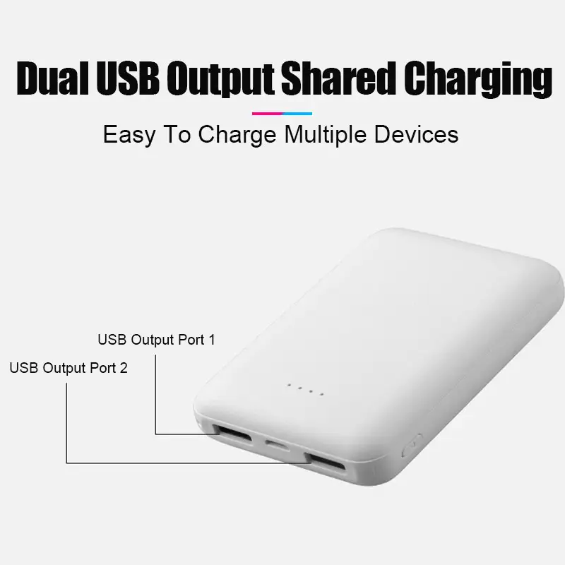 Portable Mini Power Bank Charger USB Fast Charging