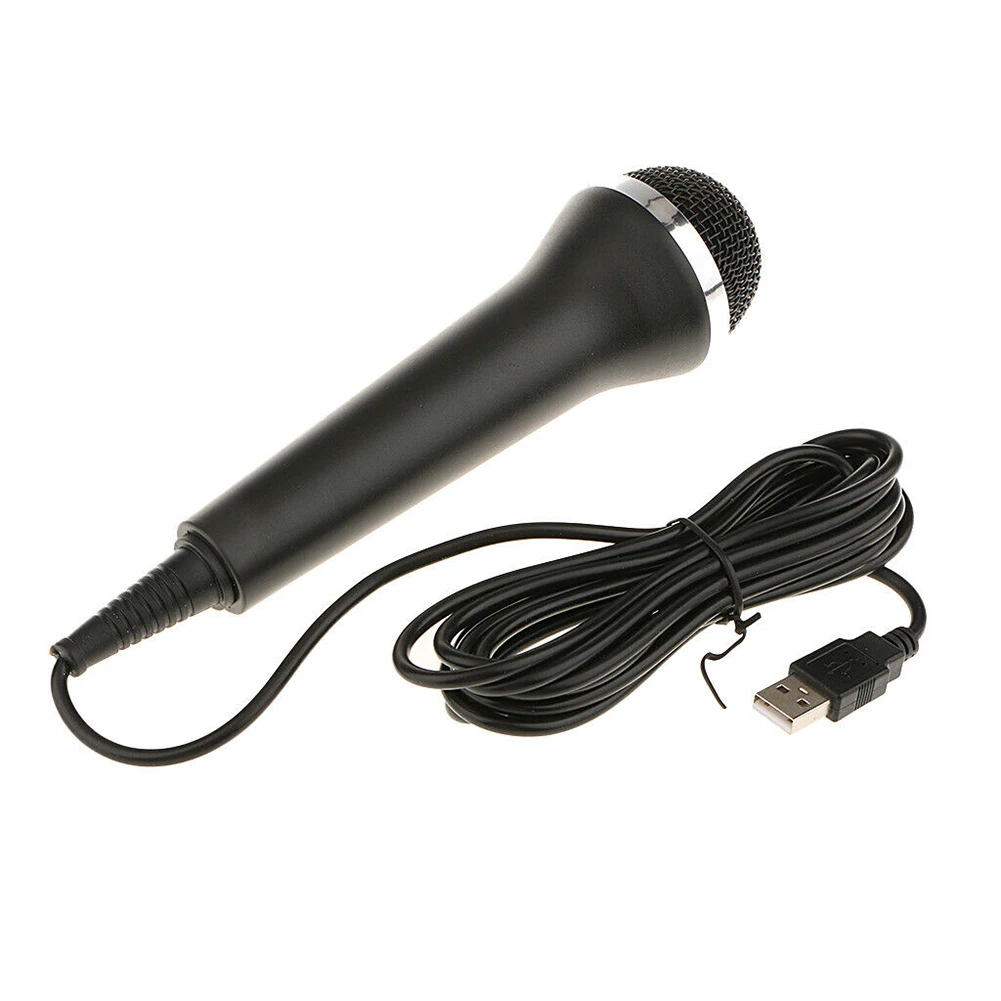 USB Wired Microphone Gaming Console Singing Record...