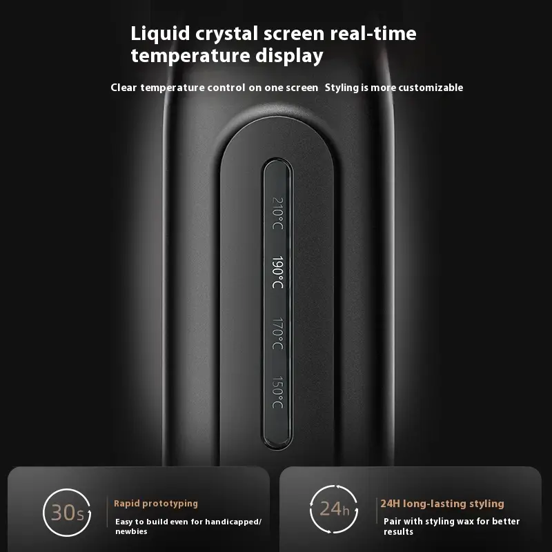 Hair Straightener And Curler With Negative Ions For Rapid Heating