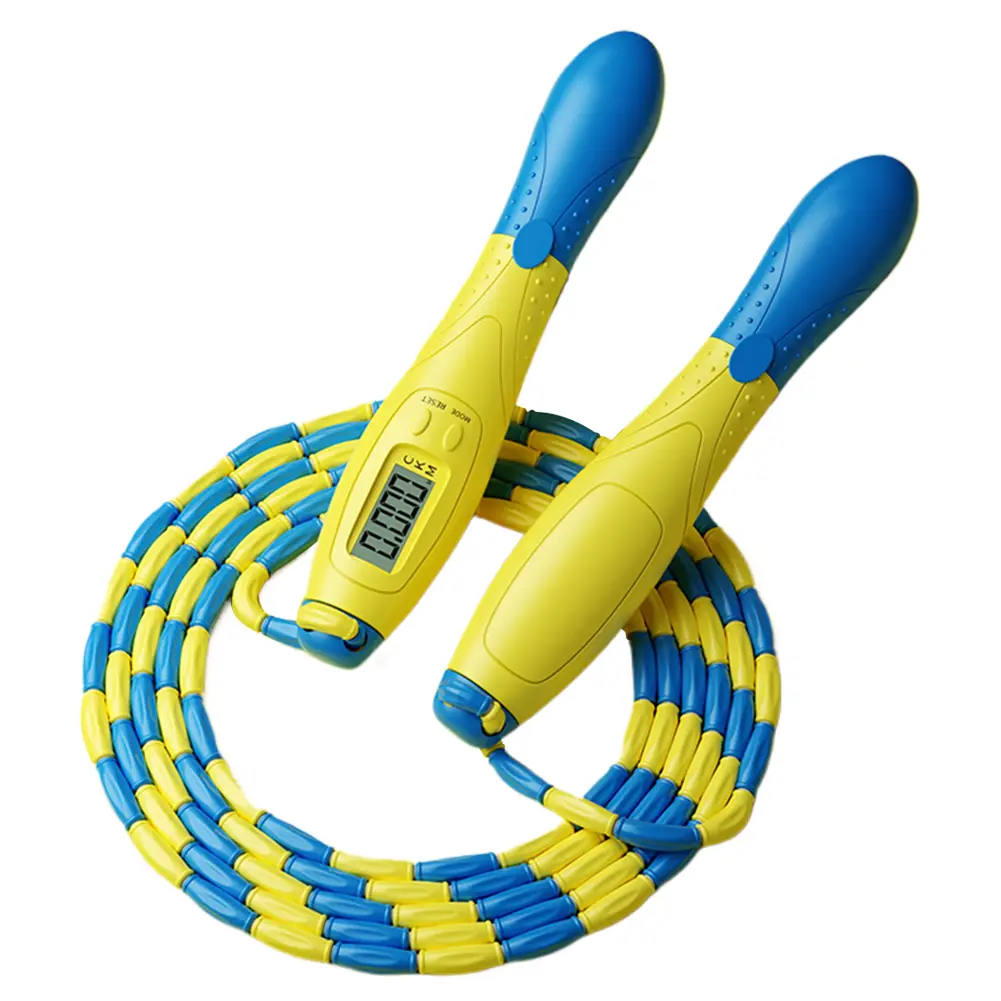 Jump Rope Plastic Segmented Jump Rope with Counter Soft Skipping Rope Adjustable Length For Kids Adults