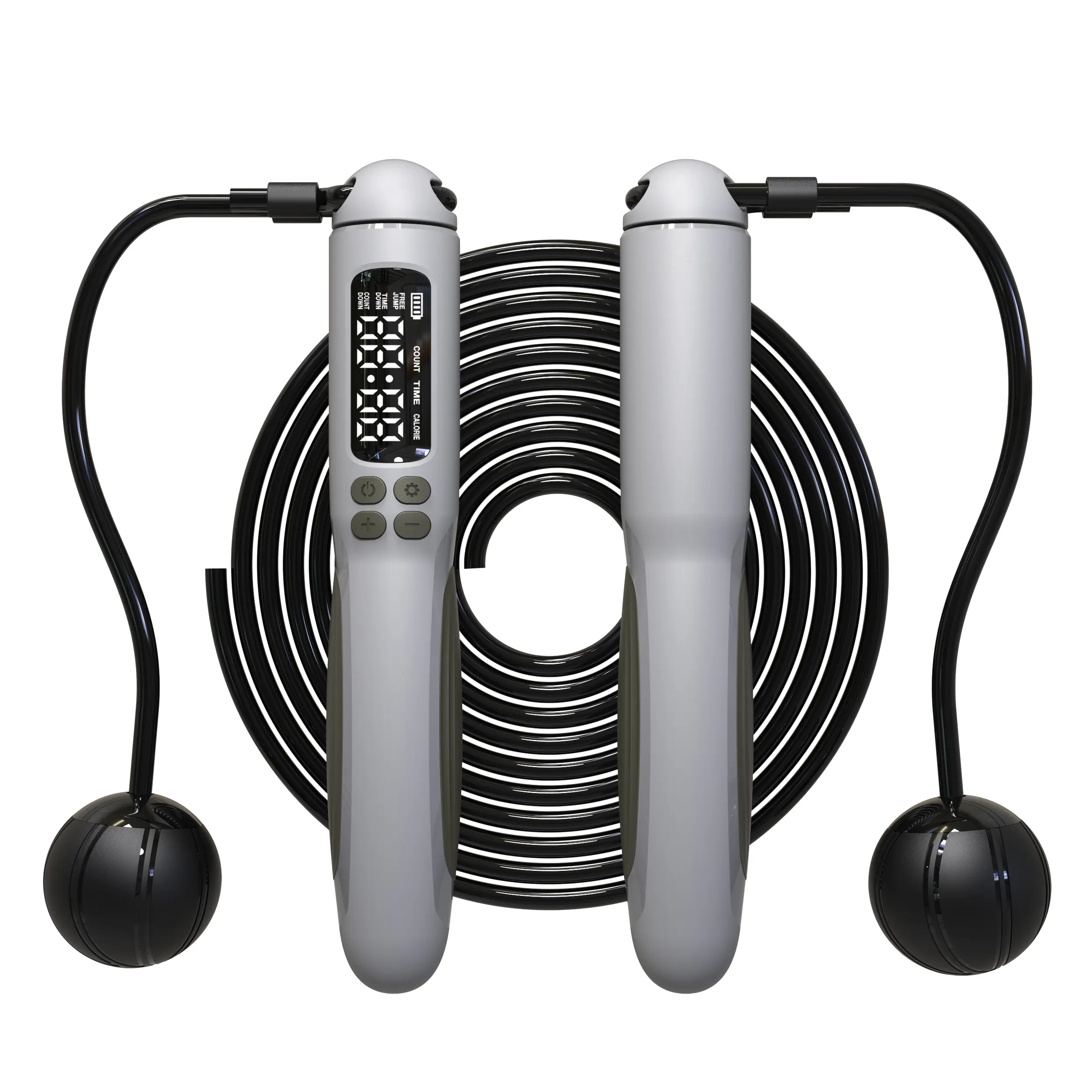 2 In 1 Counting Jump Smart Jump Rope With Digital Counter Rechargeable Battery For Indoor/Outdoor Fitness