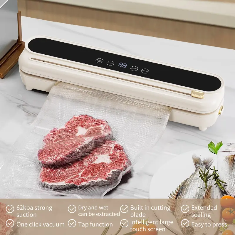 Electric Vacuum Sealer Machine Dry/Wet Food Packag...