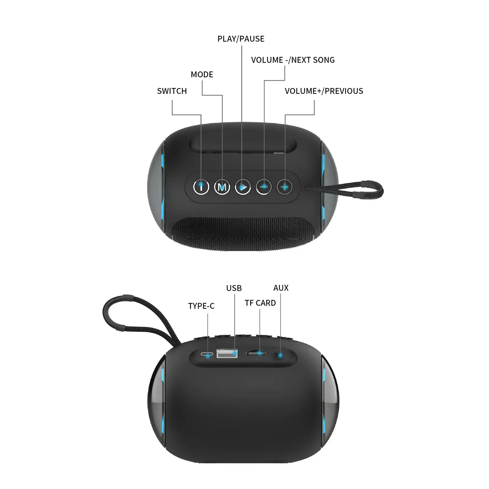 Portable Wireless Bluetooth Speaker For Outdoor Sp...