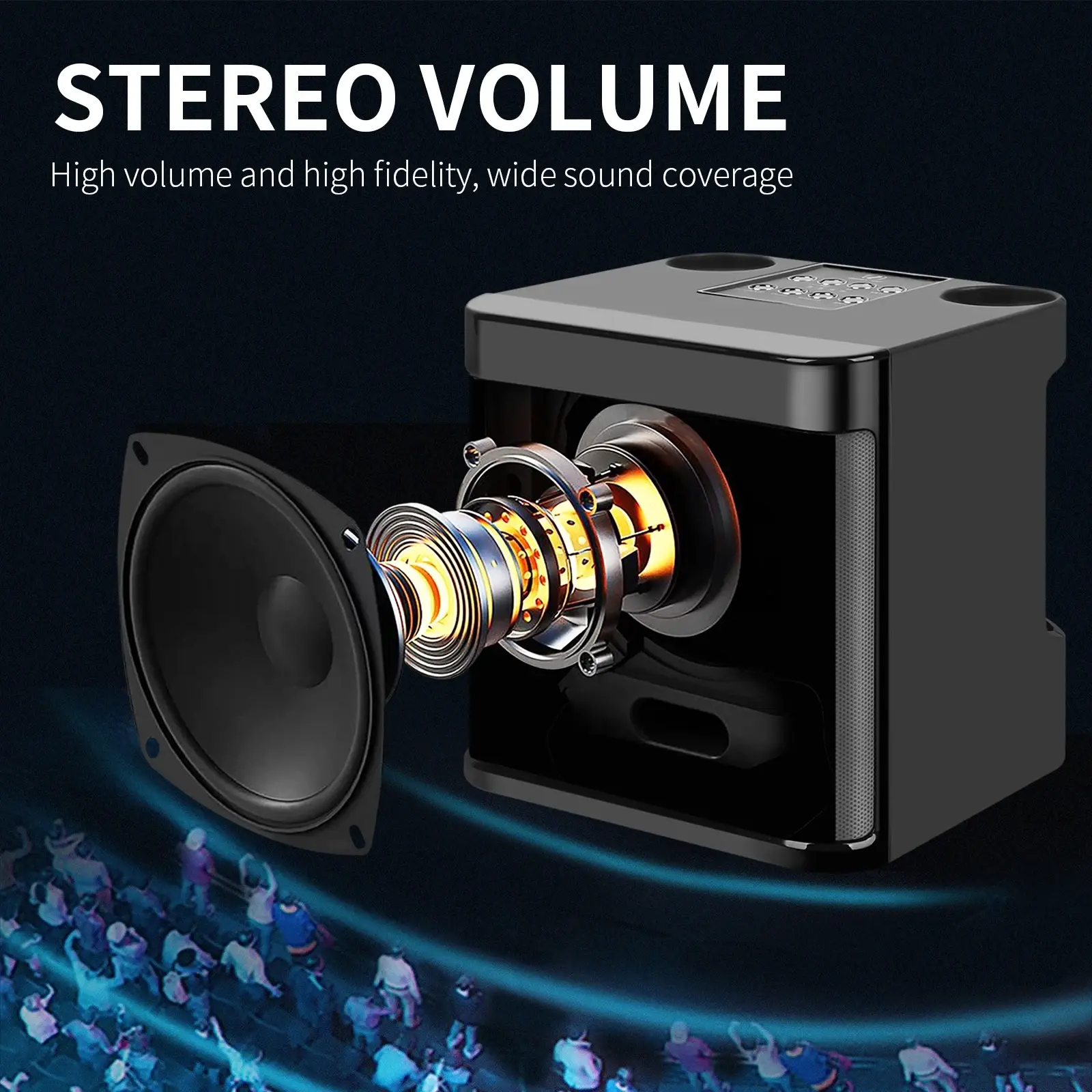 Portable Professional Dual Microphone Bluetooth Sp...