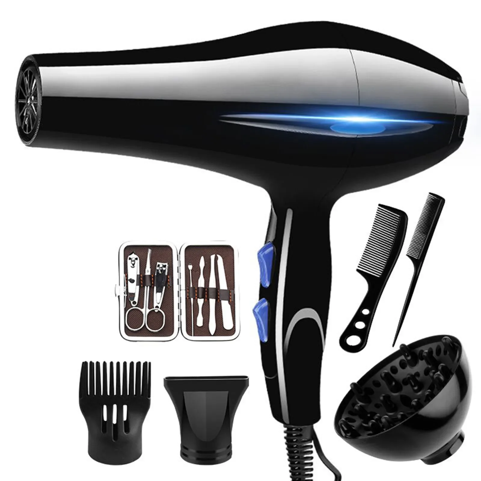 Professional High-Power Hair Dryer Heats Up Quickly