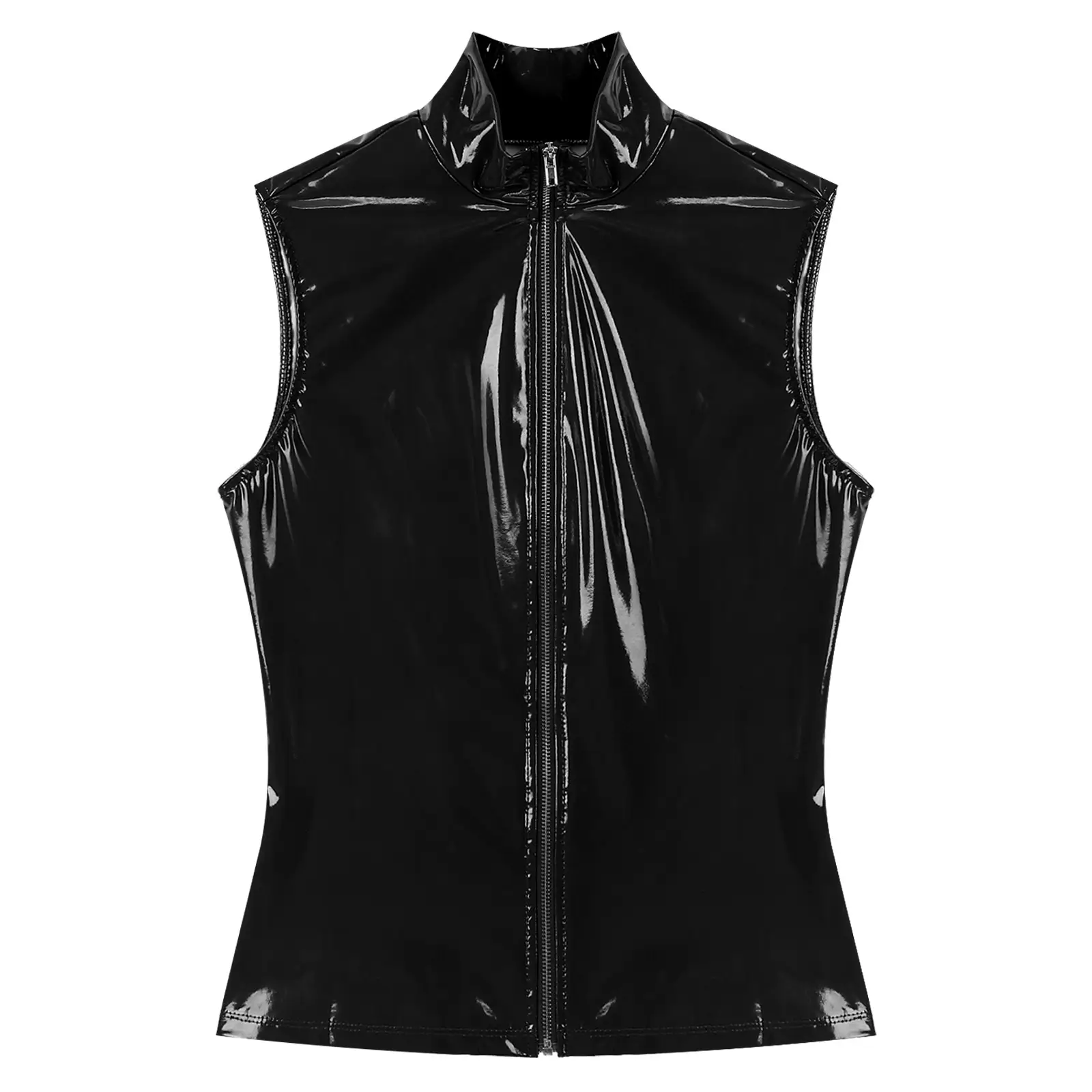 Men Glossy Patent Le...