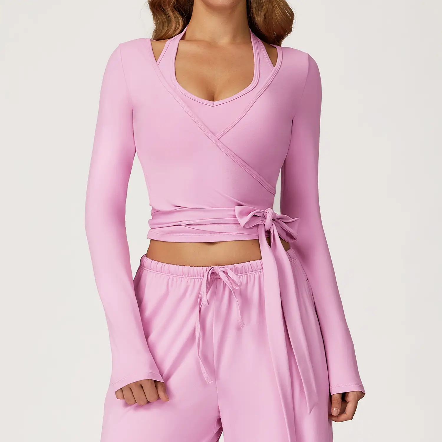 High-Elastic Long-Sleeve Sports Yoga Top