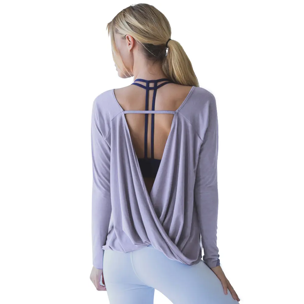 Yoga Exercise Women's Fitness Backless Long Sleeve
