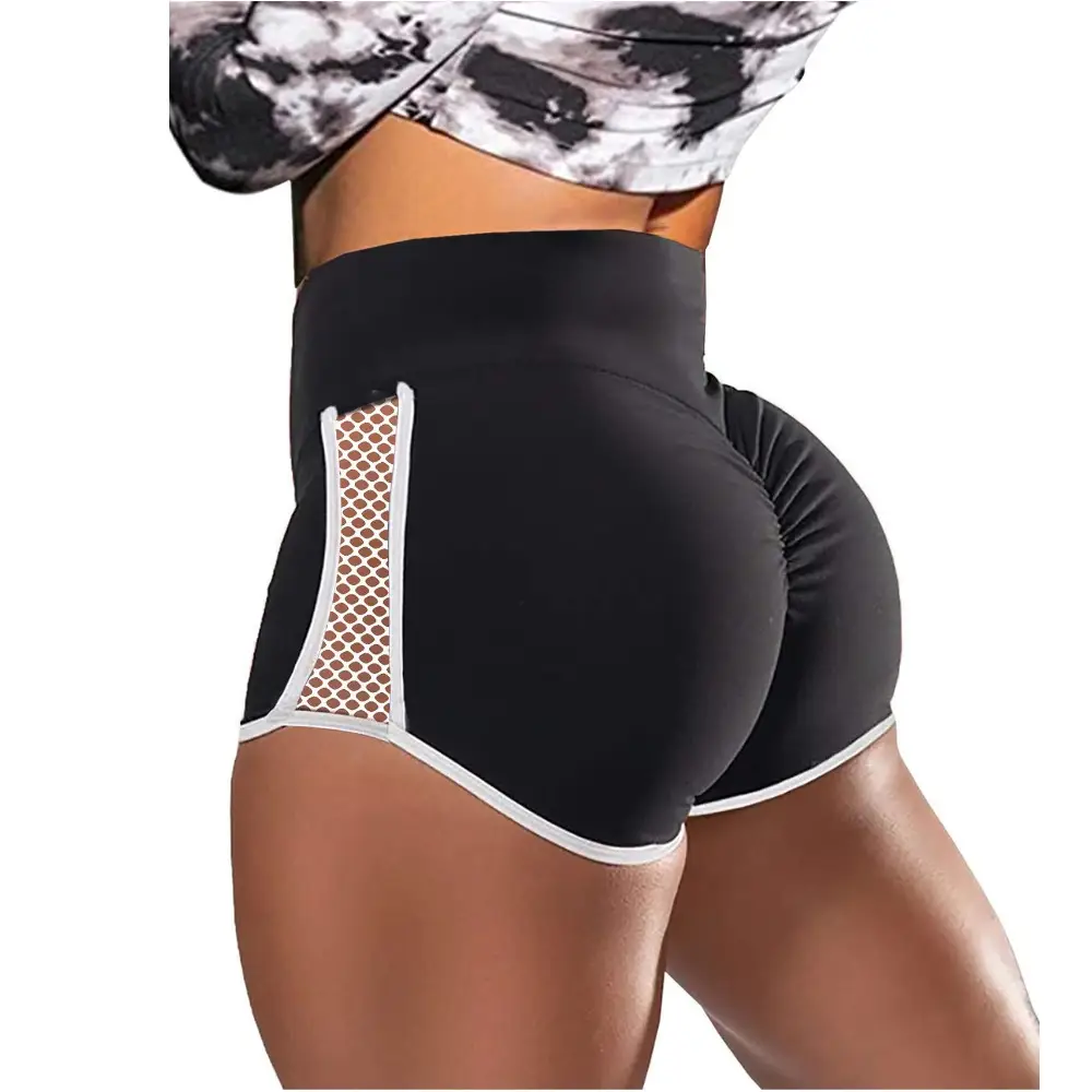 High-Waisted Athletic Shorts Quick-Drying Side-Cut...