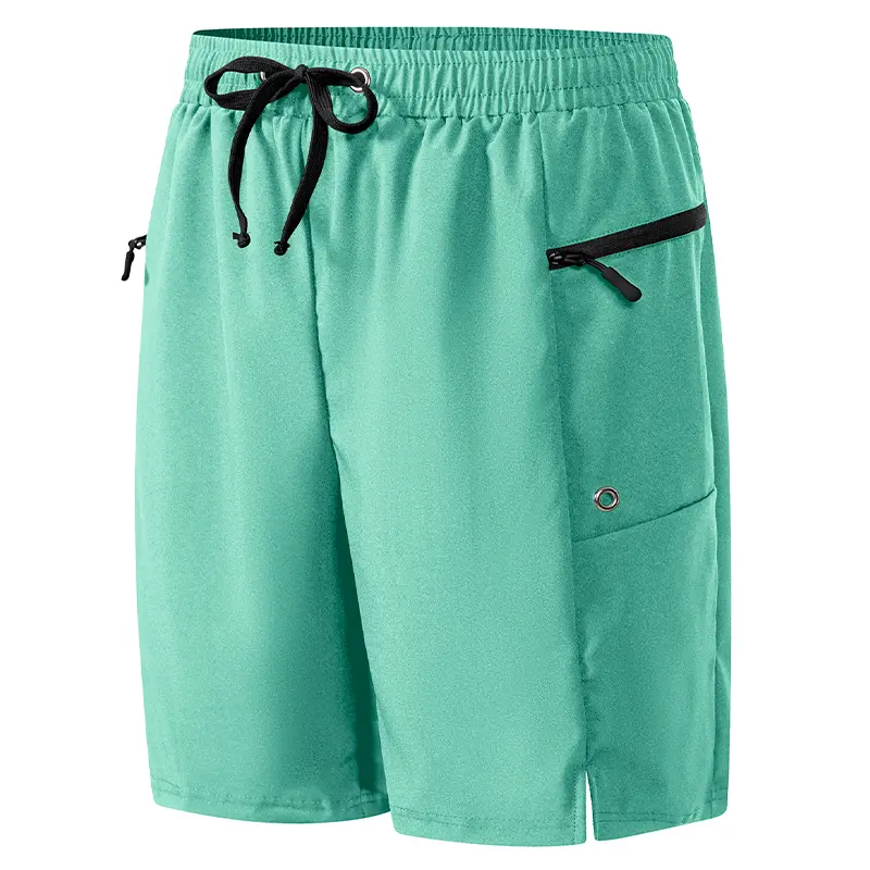 Men Beach Shorts With Zipper Pockets Quick Dry Board Shorts With Mesh Liner Swim Trunks Swimwear