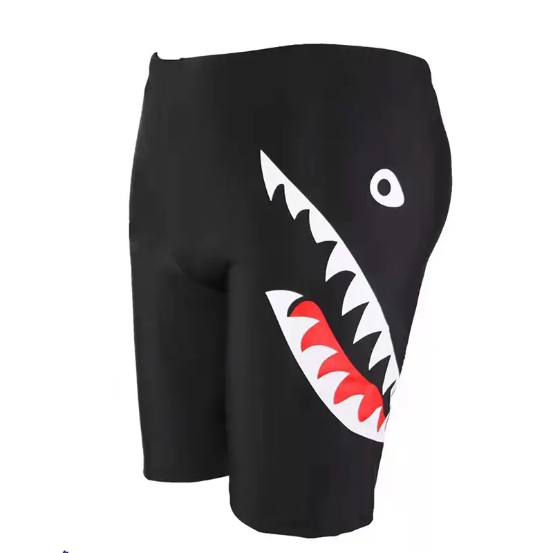 Men's Swim Trunks Long Bottoms Quick Dry Elastic Five-Point Swimming Shorts Beach Swimsuit Swimwear
