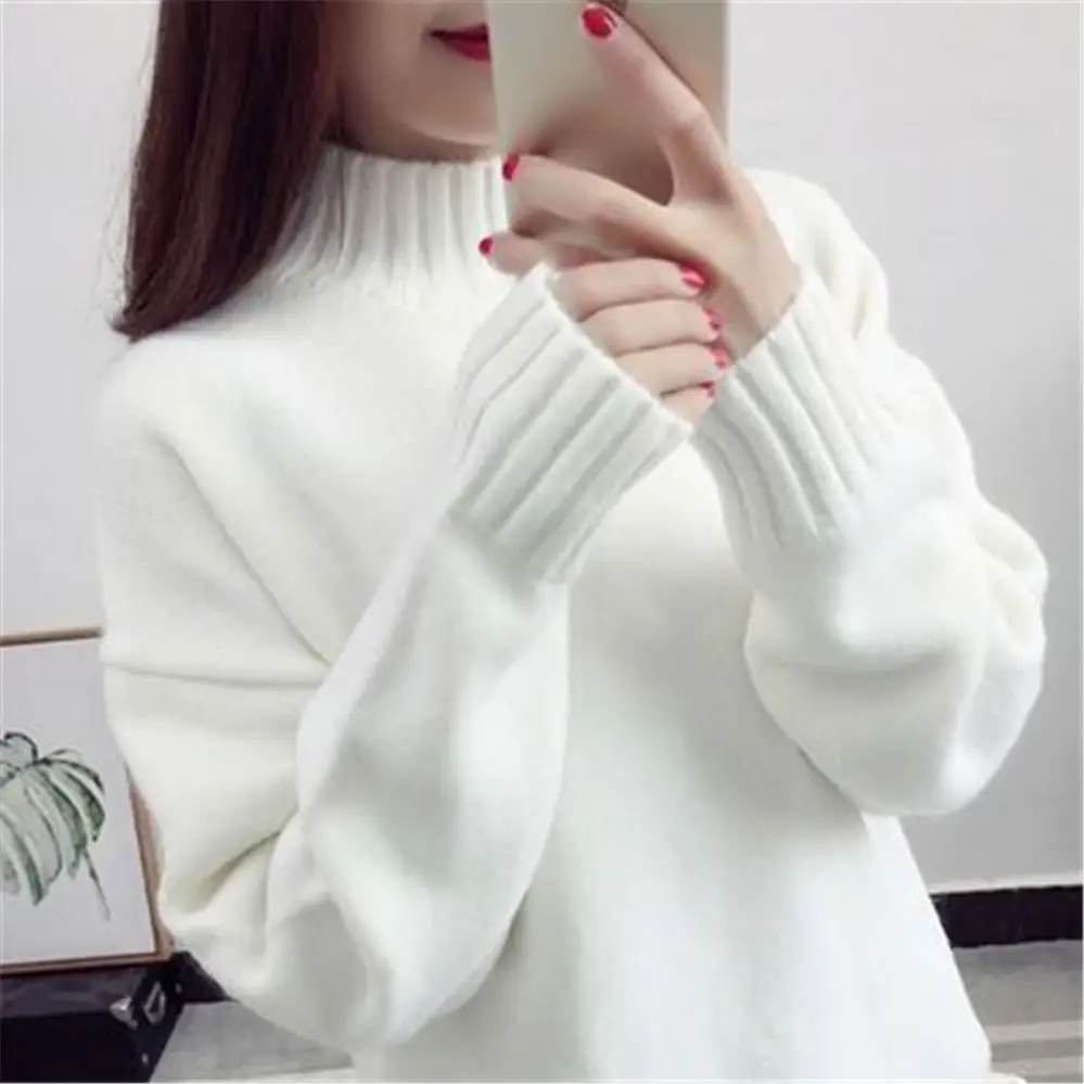 Fashion Turtleneck Sweater Women Pullover Streetwear