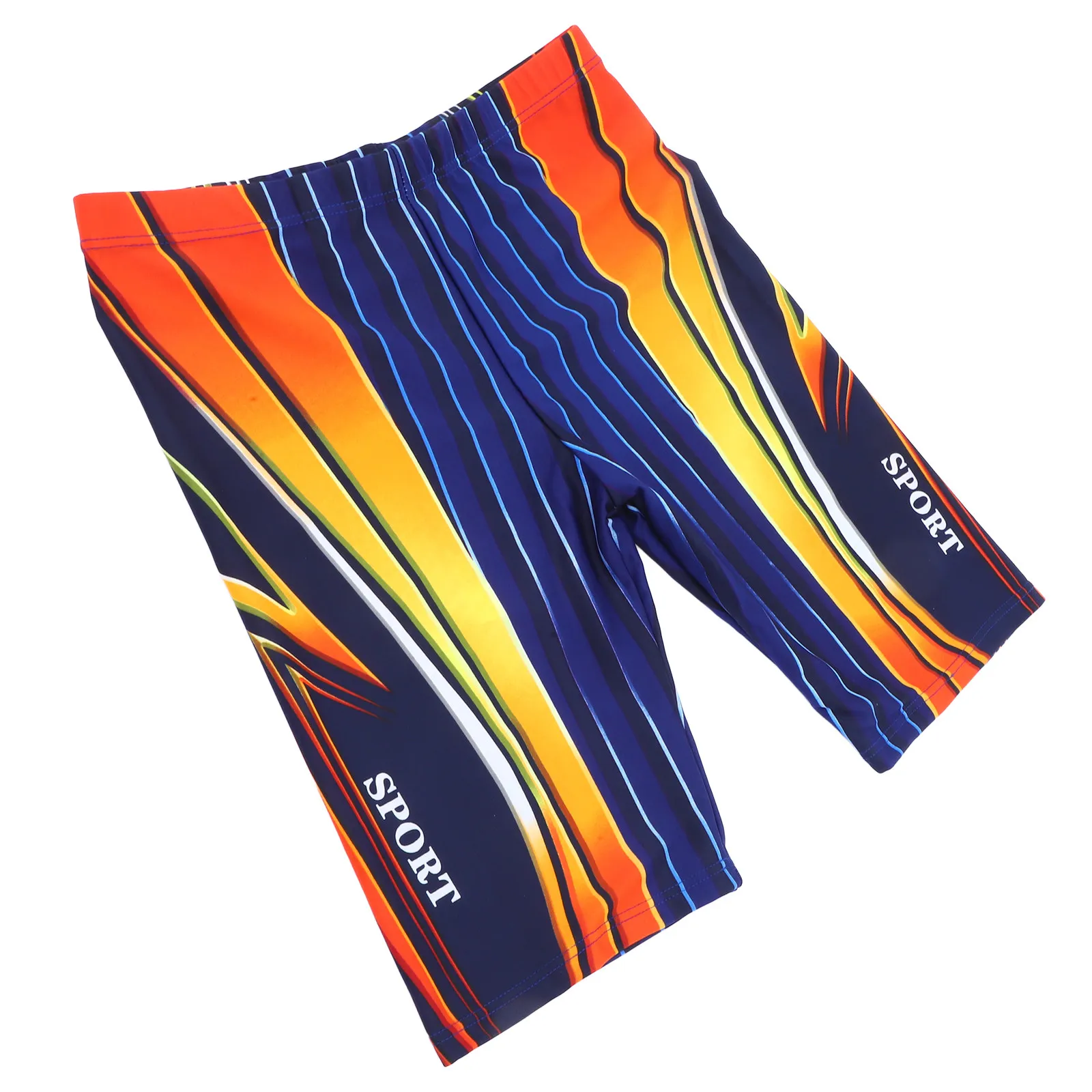Men Beach Shorts Quick Drying Soft Stretchable Swim Trunks Fashion Print Swimwear