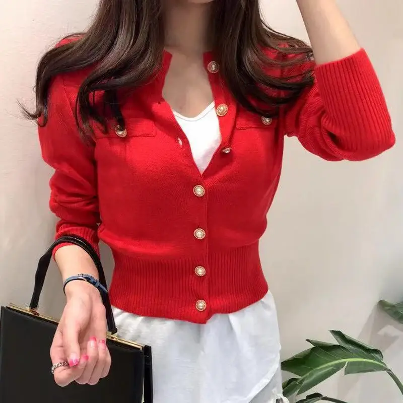 Long Sleeve Fashion Women Cardigans Sweater Knitted