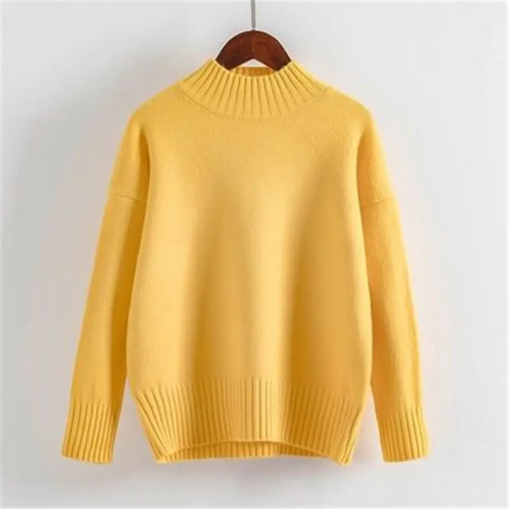 Fashion Turtleneck Sweater Women Pullover Streetwe...