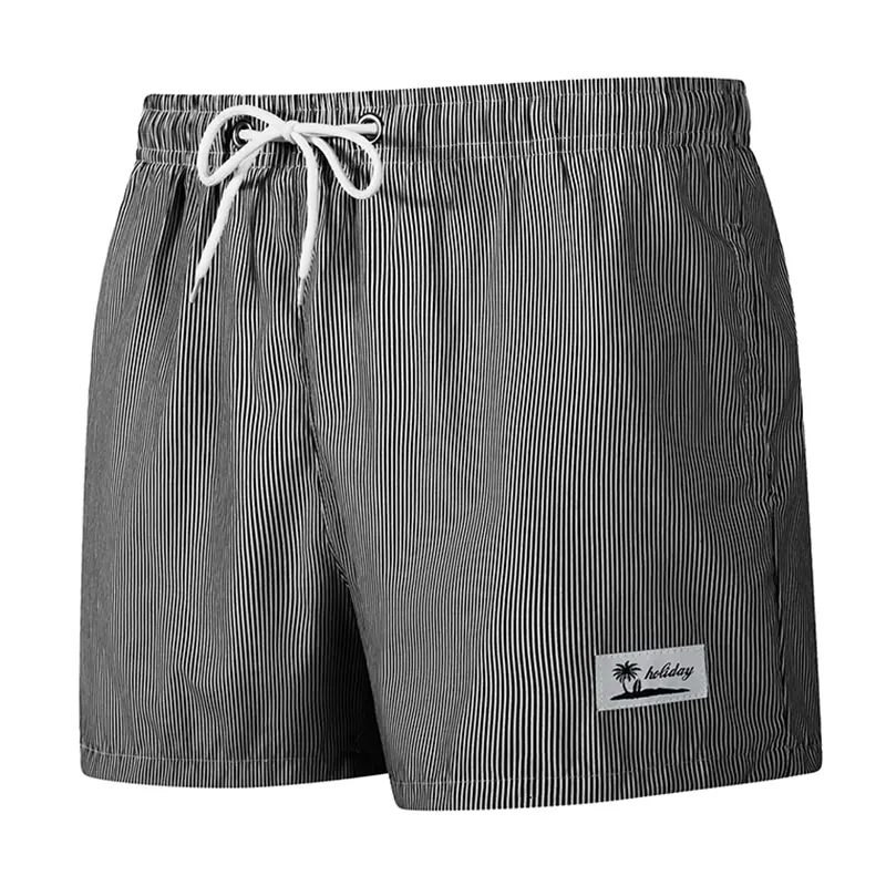 Men's Striped Beach Shorts Casual Shorts Quick Drying Swimming Shorts Swimwear Beachwear