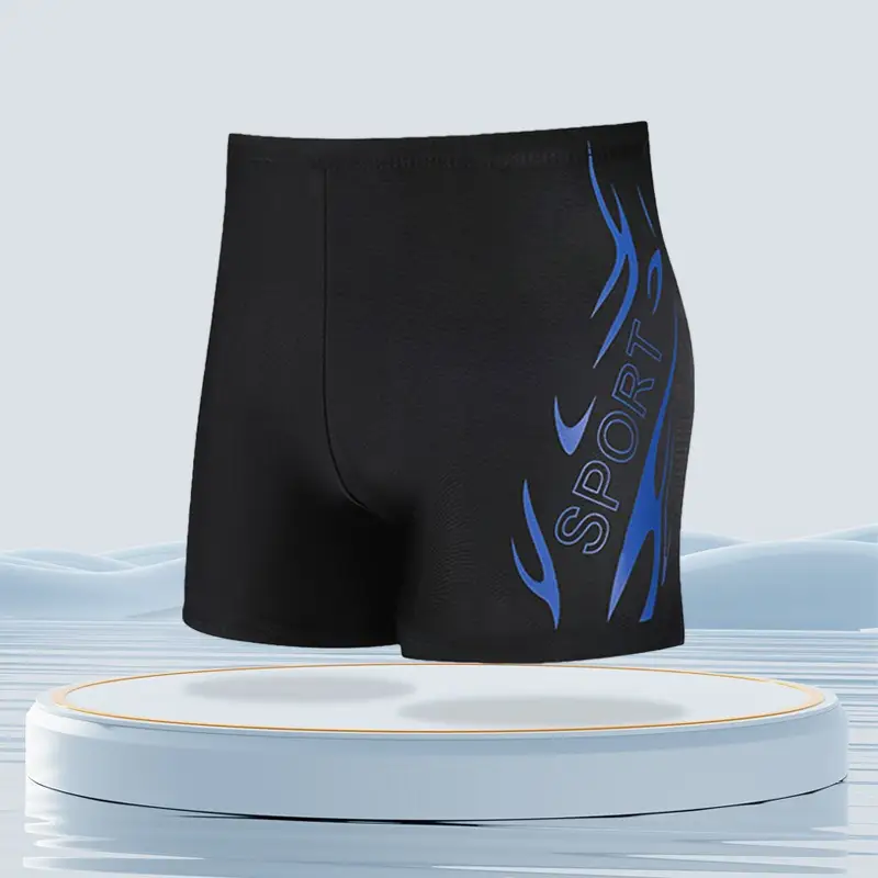 Quick-Dry Men's High-Waisted Swim Trunks Adult Swimwear Comfortable Lining For Swimming Bathing Shorts