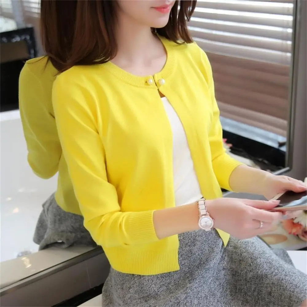 Fashion Women Sweater Female Cardigan Thin Outerwe...