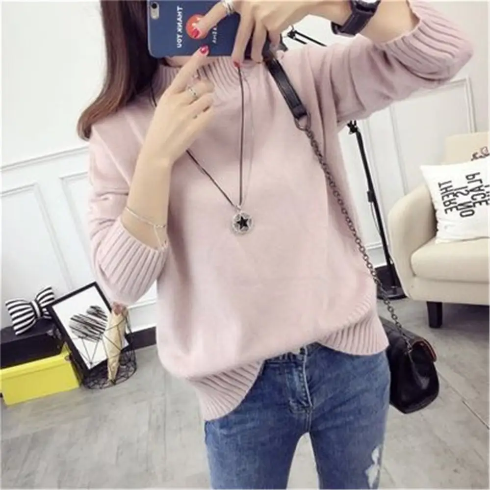 Fashion Turtleneck Sweater Women Pullover Streetwear