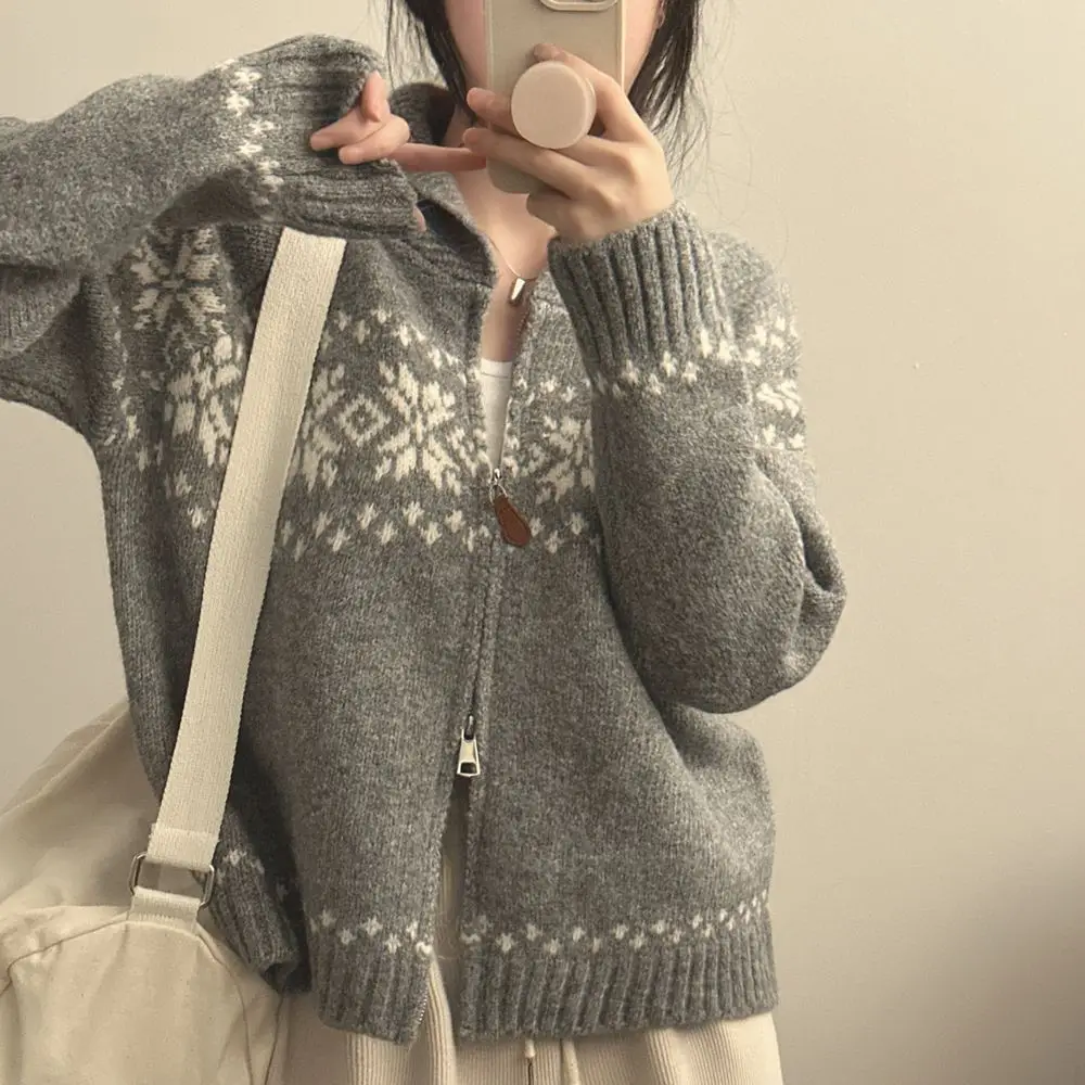 Women Fashion Elegant Knitwear Long Sleeve Sweater