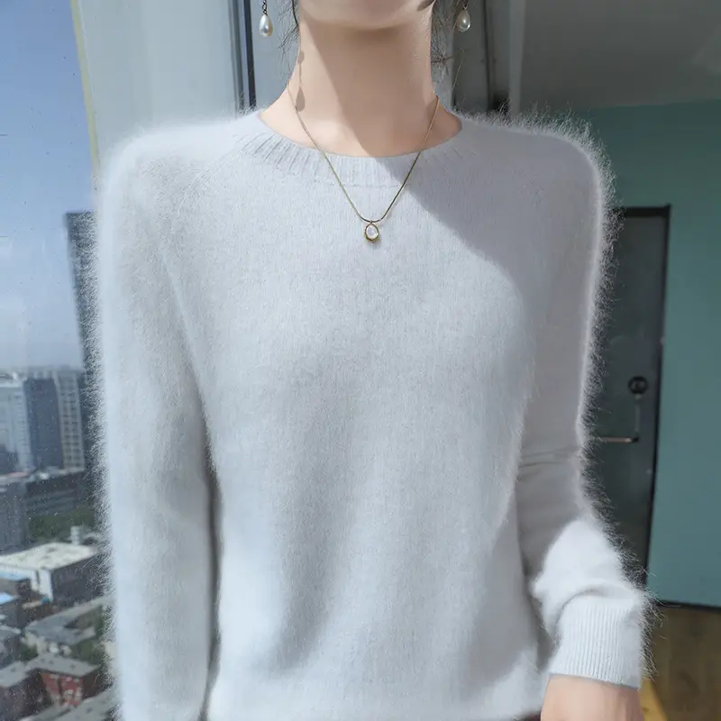 Round Neck Sweater Fashion Versatile Knitted Loose Long Sleeve Pullover