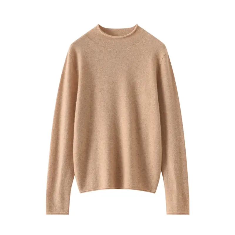 Sweater Half High Neck Knitted Pullover Long Sleev...