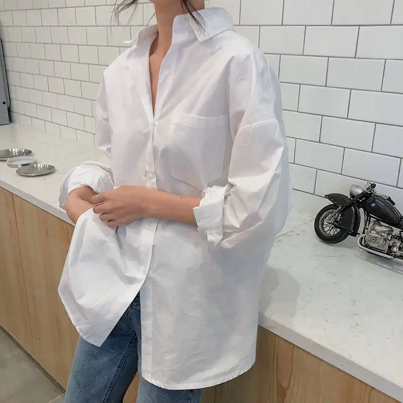 Women's Loose-Fitting Long-Sleeved Shirt