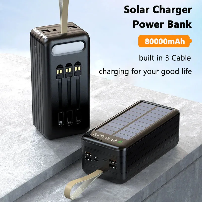 Large-Capacity Solar-Powered Mobile Power Bank