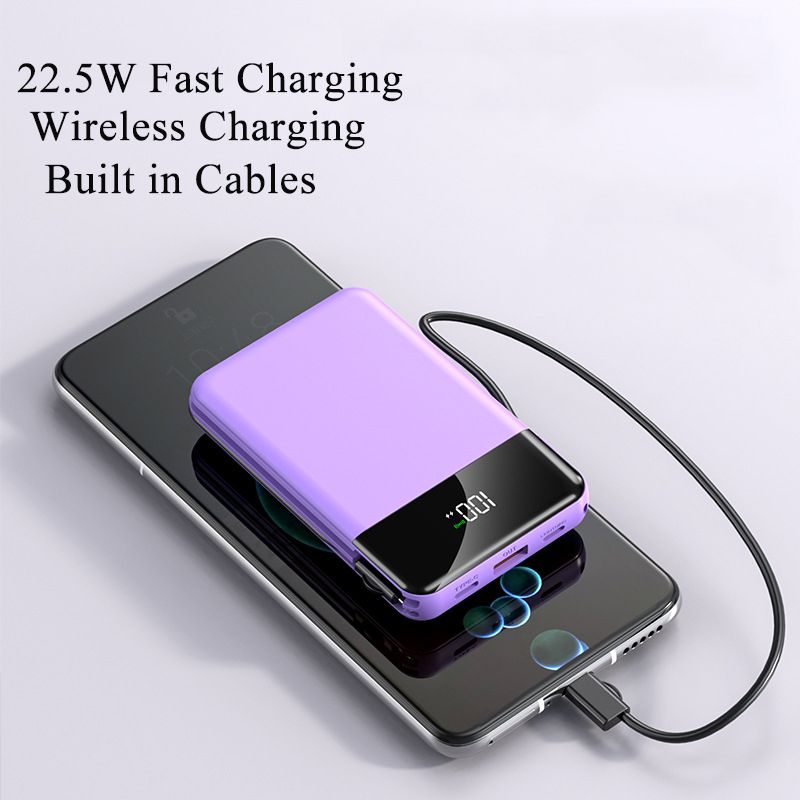 Magnetic Portable Power Bank With Fast Charging An...