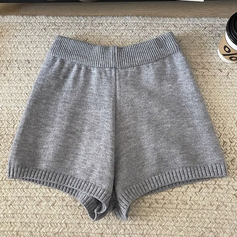 Women's High Waist A-Line Sports Shorts Thin Knit Casual Running Slim