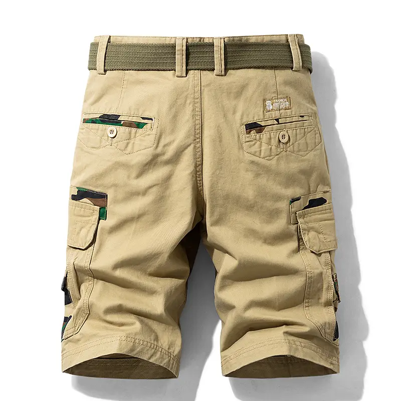 Men's Patchwork Cargo Shorts Fashion Shorts For Men Leisure Loose Straight Shorts Male