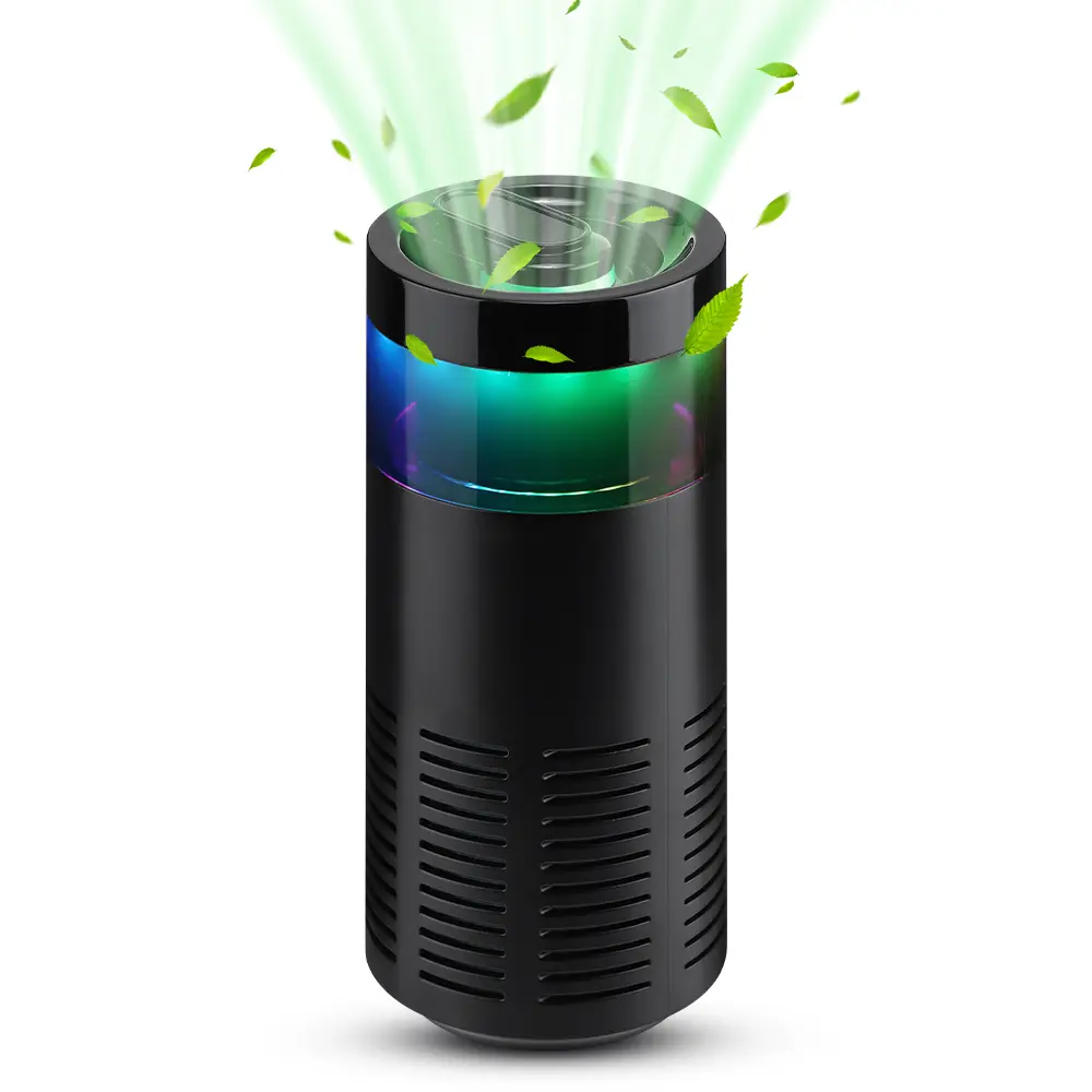 Portable Negative Ion Air Purifier For Home Bedroom Car Air Freshener Smoke Dust Pet Odor Remover 2 Speed Purification Fan