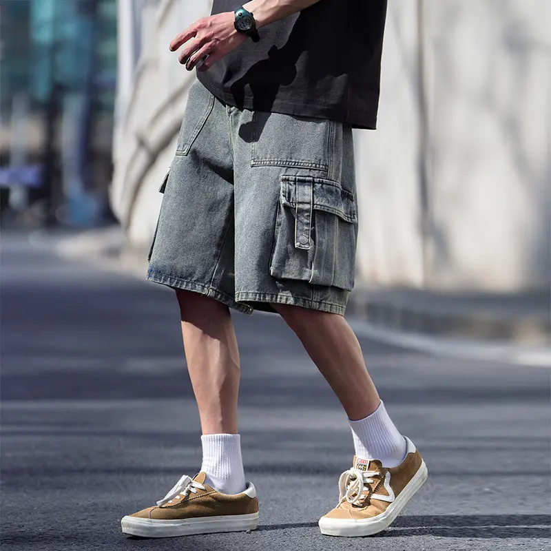 Men's Hip-hop Streetwear Stained Casual Cargo Shorts