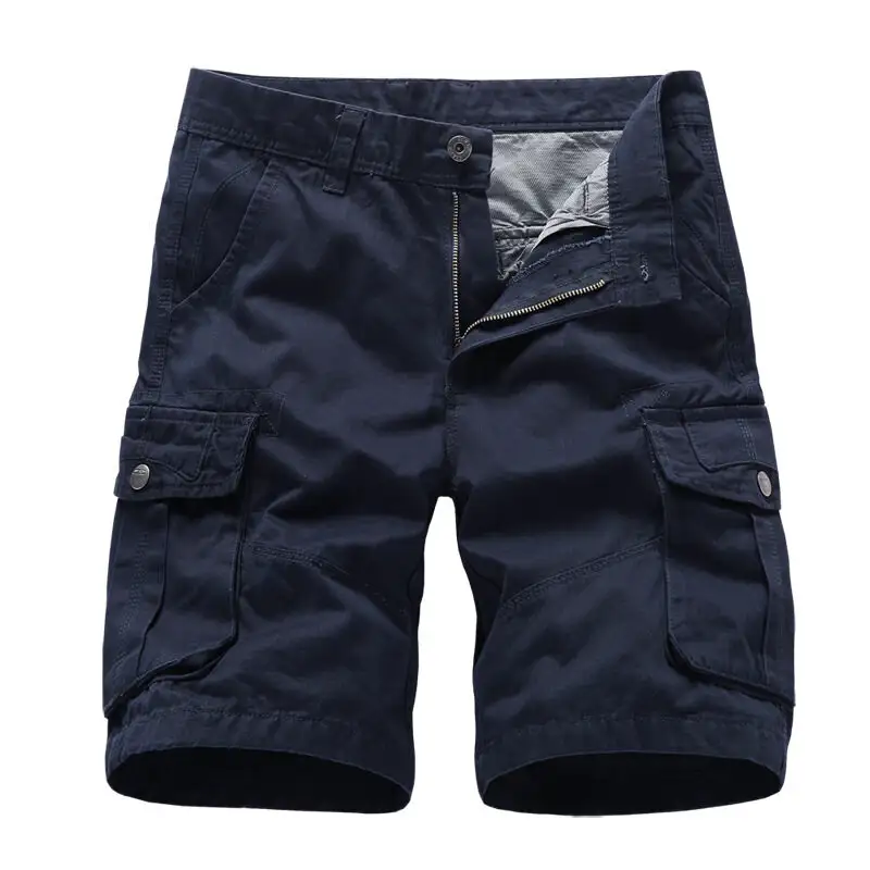 Men High Quality Solid Elastic Waist Shorts