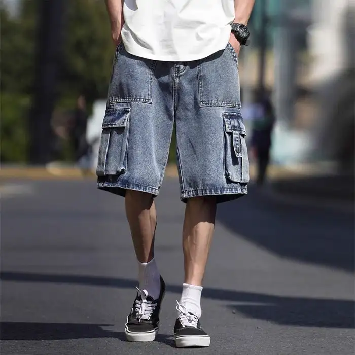 Men's Hip-hop Streetwear Stained Casual Cargo Shorts