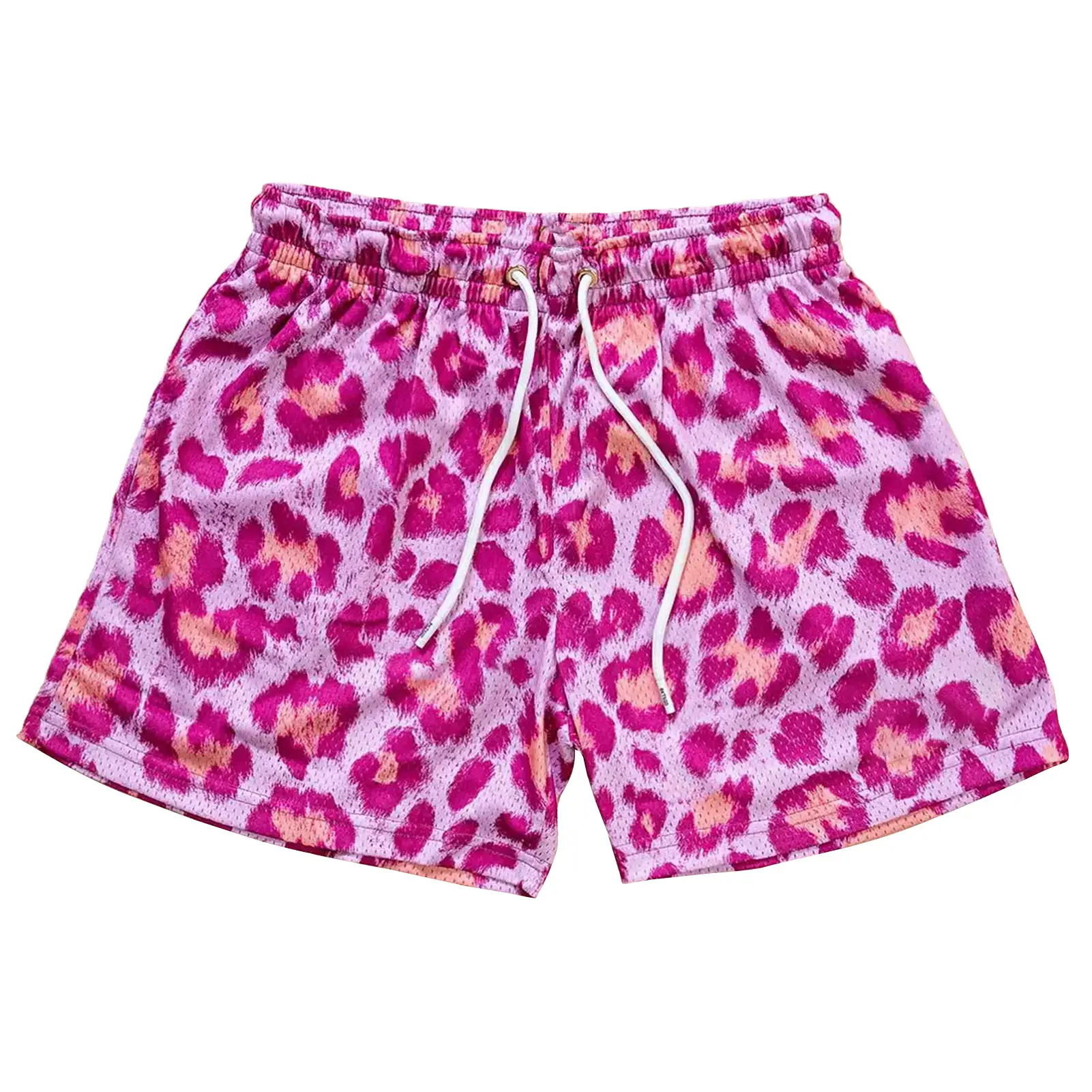 Men's Shorts Leopard Print Beach Shorts Fashion Loose Sports Shorts