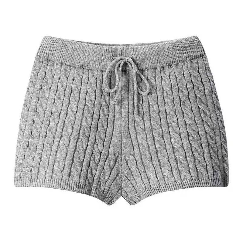 Twist Knitted Sport Shorts Women's Casual