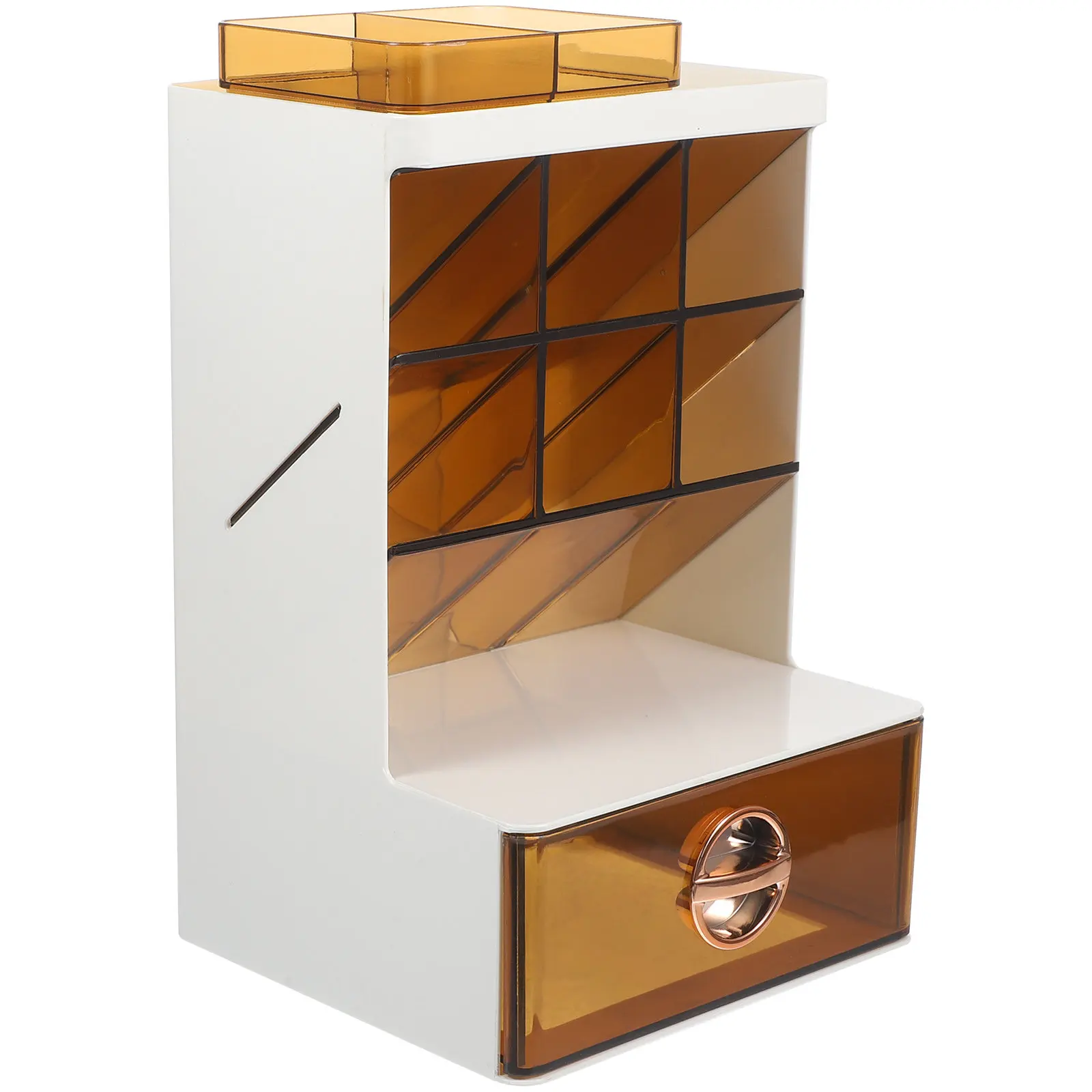 Compact Desktop Pen Holder Organizer Multi-Grid Desk Organizer