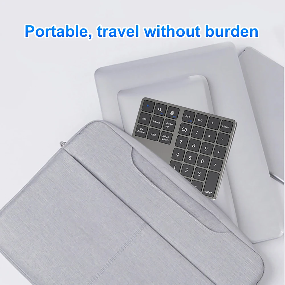 35-Key Wireless Numeric Keypad Dual Bluetooth Slim Rechargeable Number Pad