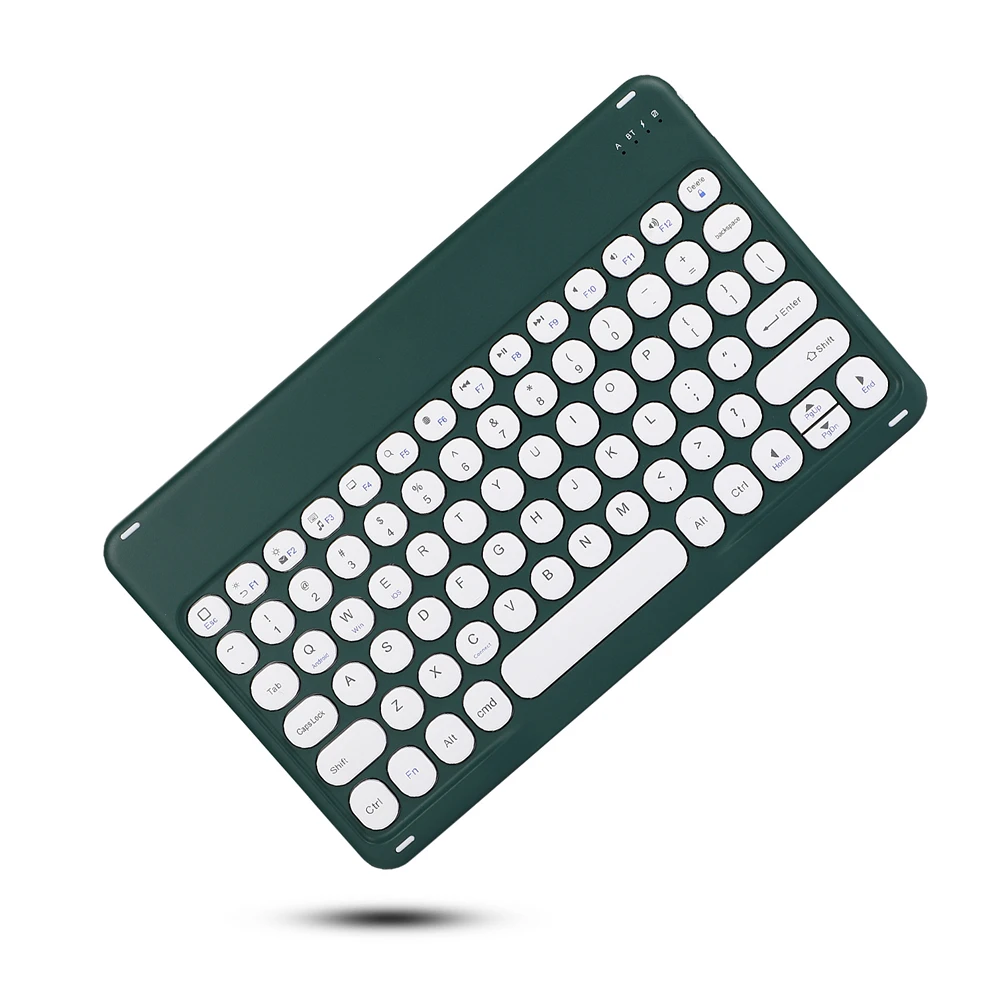 Bluetooth Round Keycap Keyboard Wireless Rechargea...