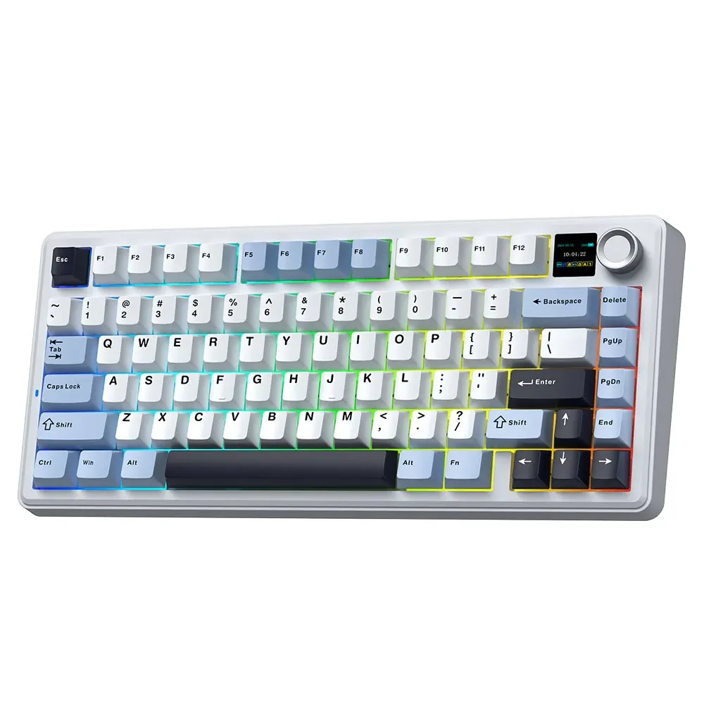 Compact Bluetooth Wireless Mechanical Keyboard With TFT Screen And A Knob