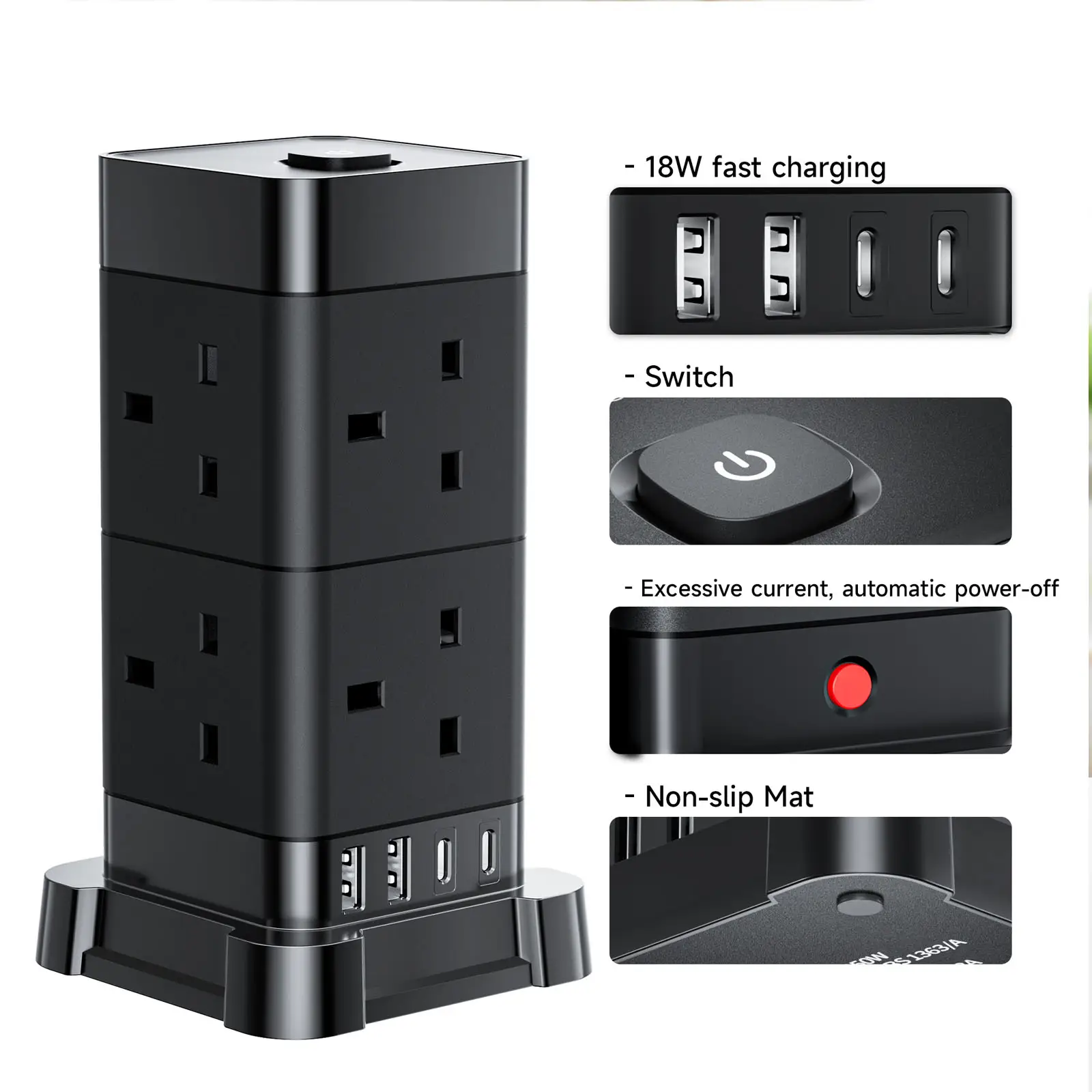 Plugs And Sockets With Switches Suitable For Office Use