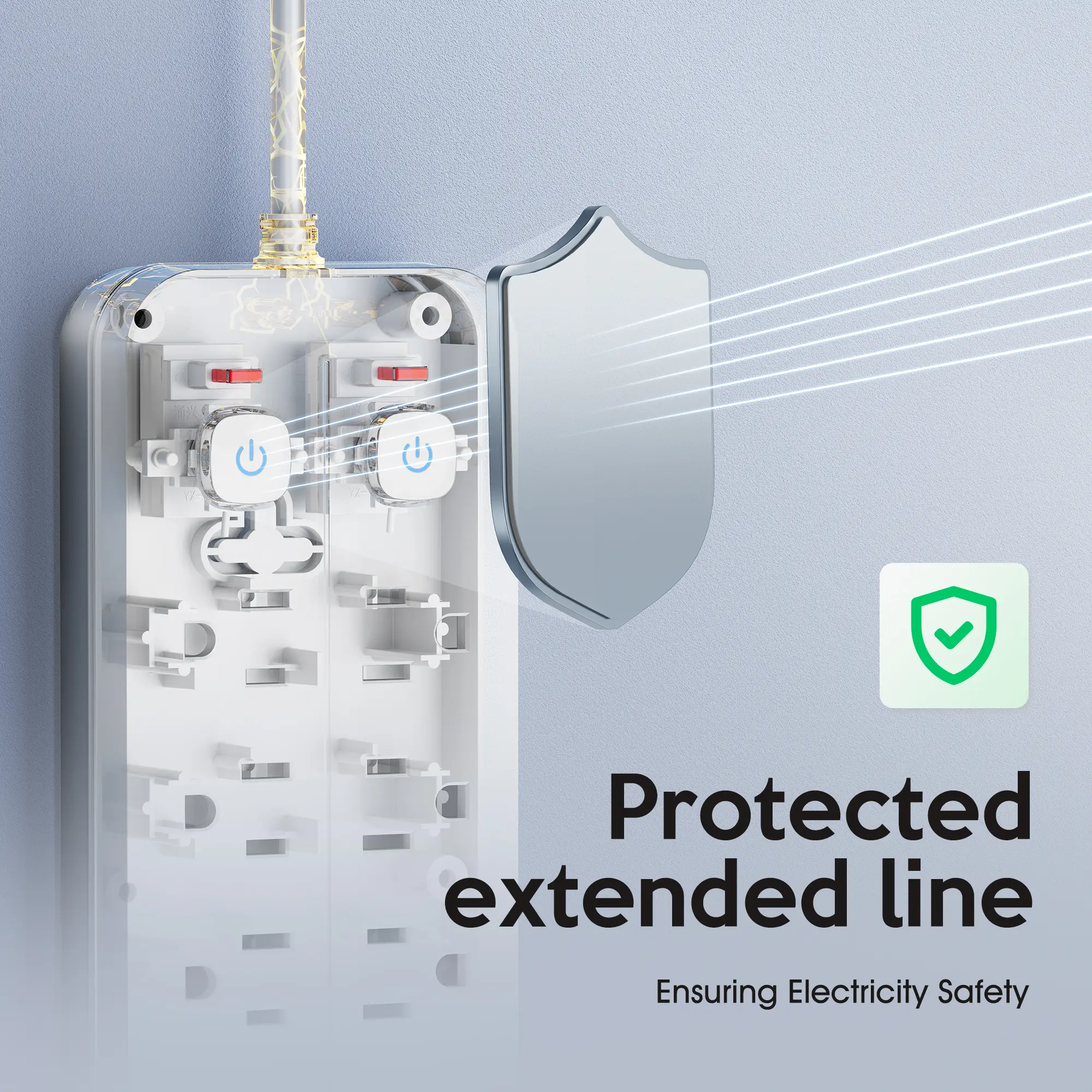 High-Capacity Power Outlet With Surge Protector