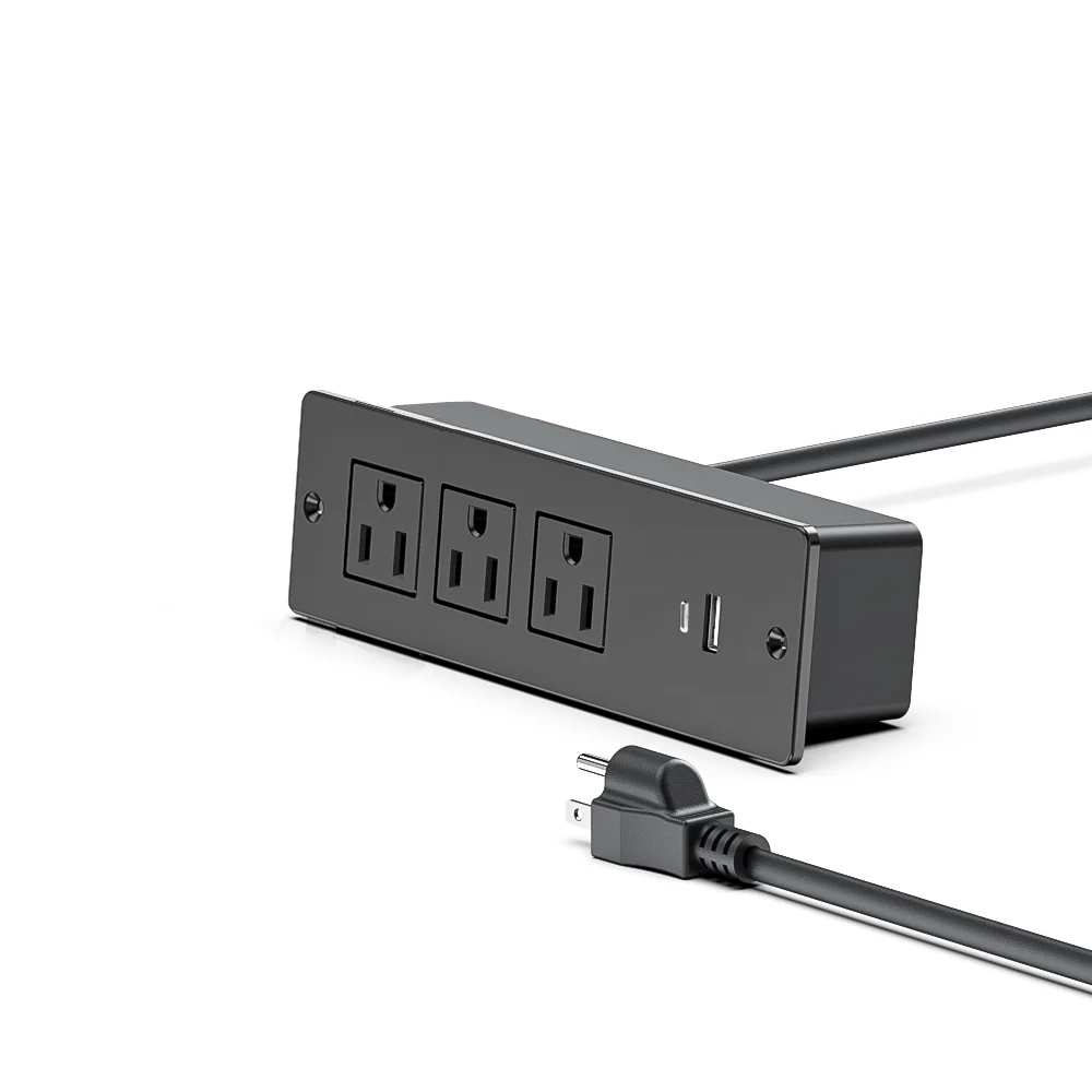 Embedded Power Strip With 3 Sockets