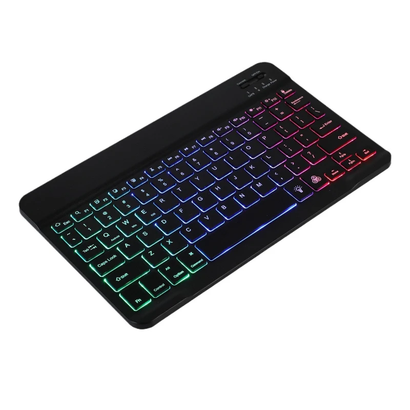 Backlit LED Keyboard 10 Inch Wireless Rechargeable Keypads